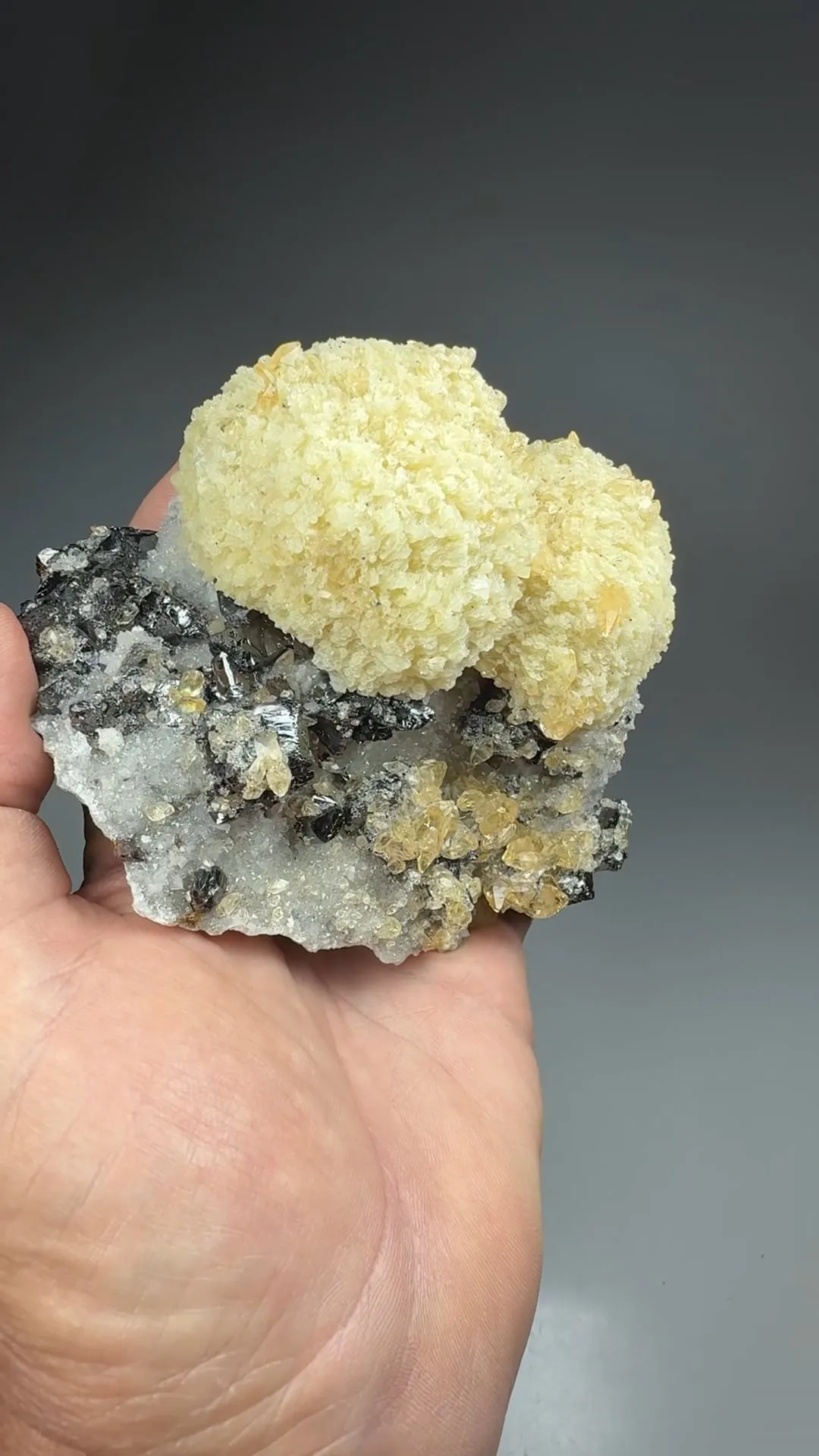 Barite with Sphalerite, Calcite, Quartz - image 2