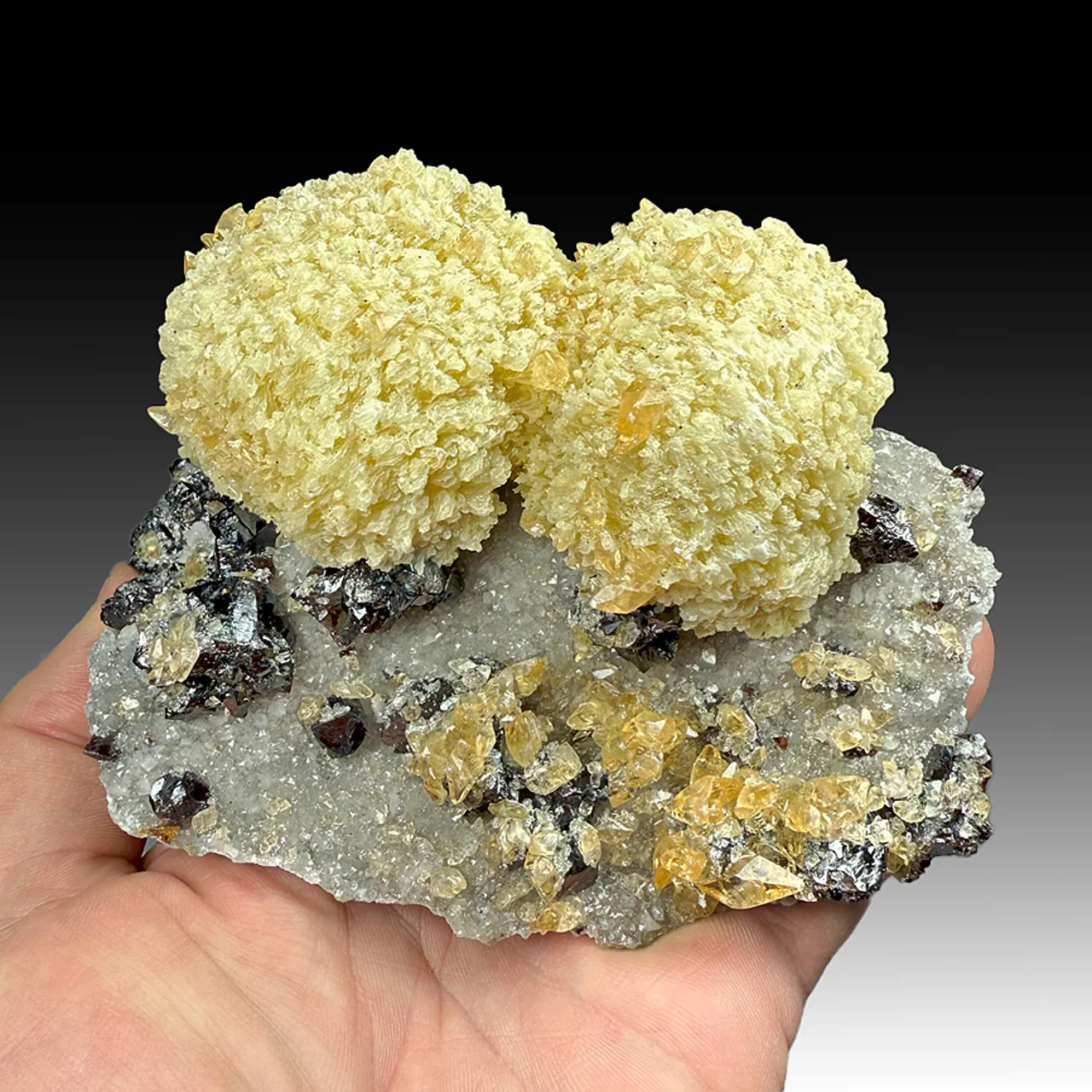 Barite with Sphalerite, Calcite, Quartz - image 1