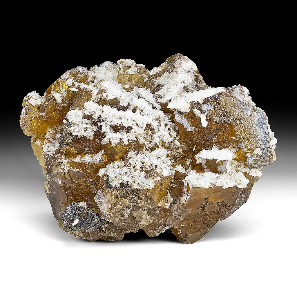 Barite with Sphalerite, Fluorite image