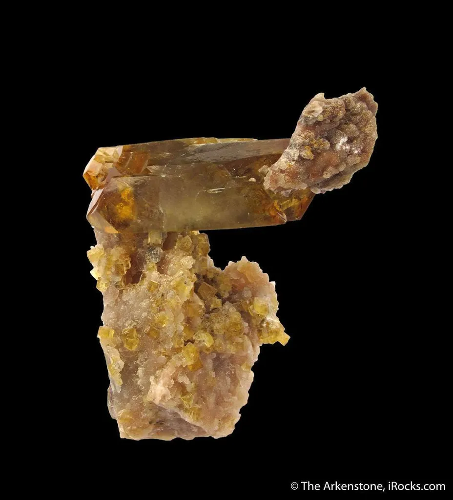 Baryte and Fluorite on Quartz - image 4
