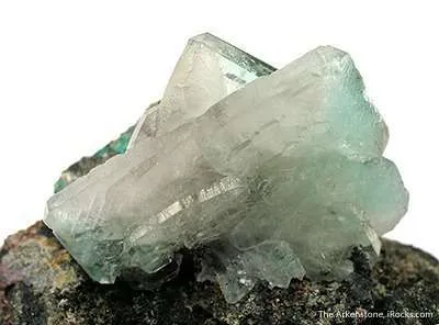 Baryte Included By Malachite - image 2