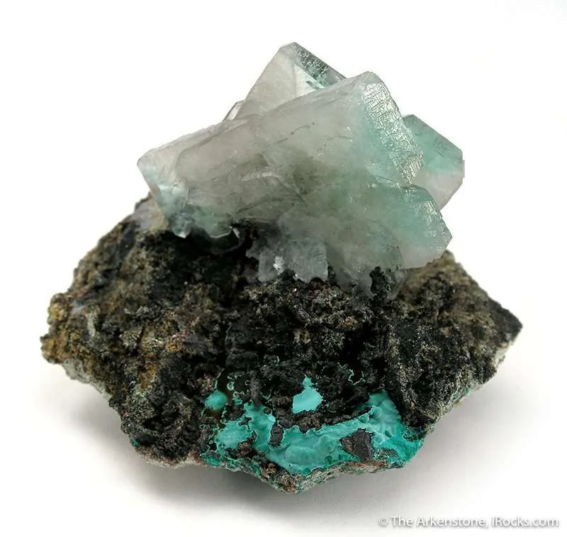 Baryte Included By Malachite image