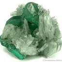 Baryte (Included By Malachite) on Malachite - image 1