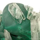 Baryte (Included By Malachite) on Malachite - image 2