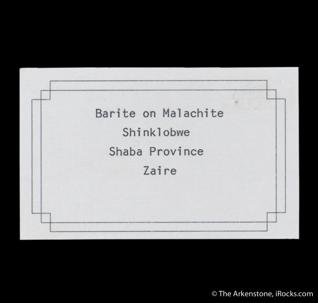 Baryte included by Malachite on Malachite stalactite - image 3