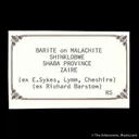 Baryte included by Malachite on Malachite stalactite - image 4