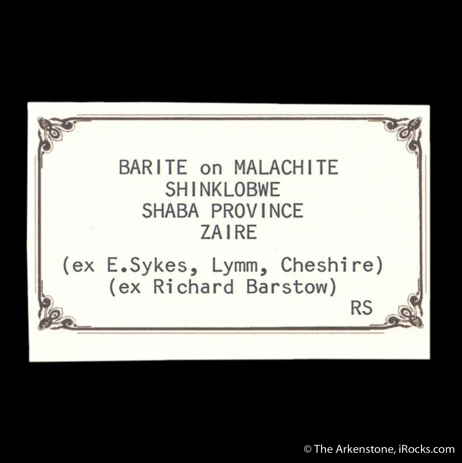 Baryte included by Malachite on Malachite stalactite - image 4