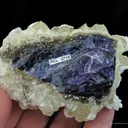 Baryte on Calcite, on Fluorite - image 5