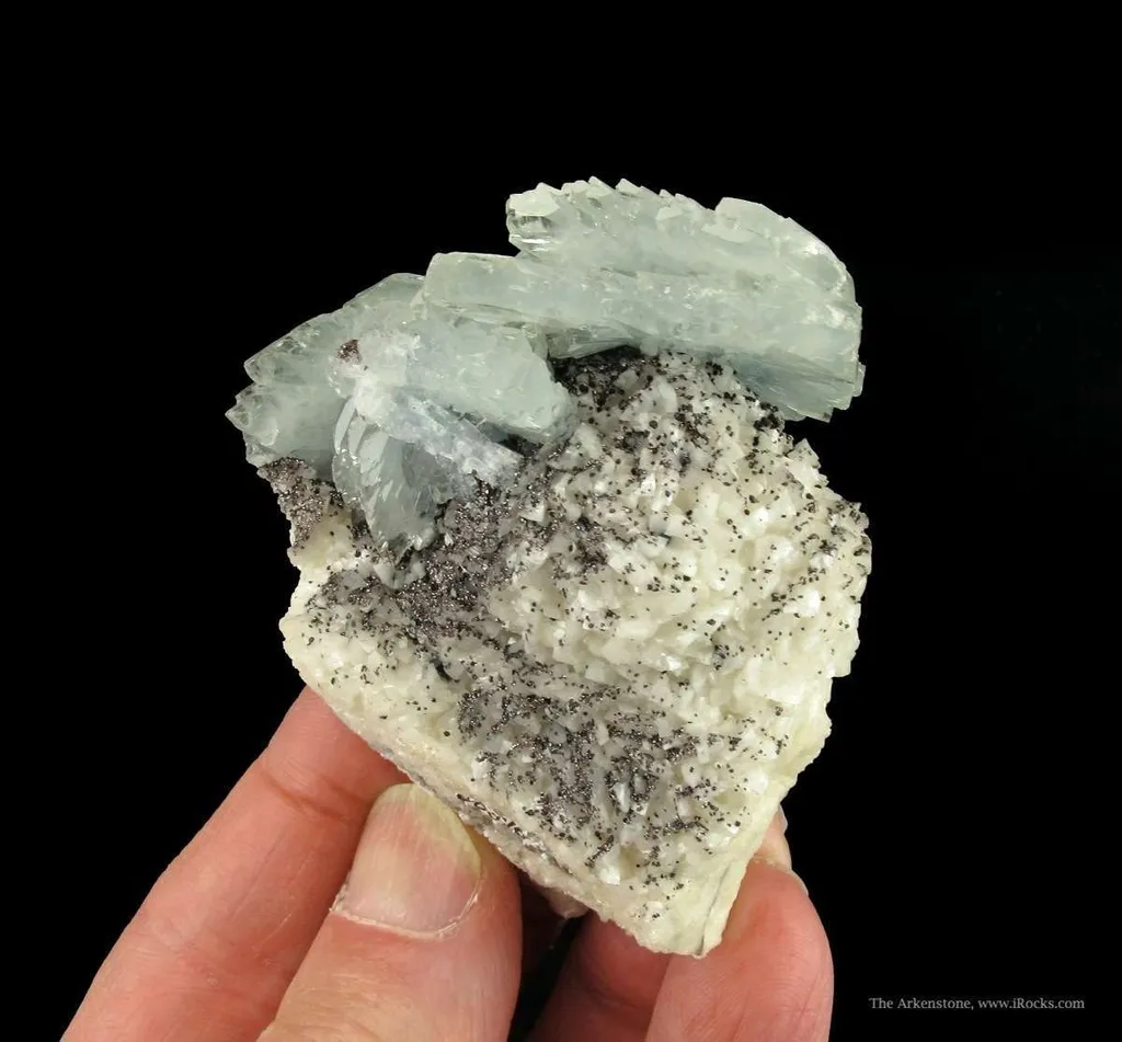 Baryte on Dolomite With Specular Hematite - image 3