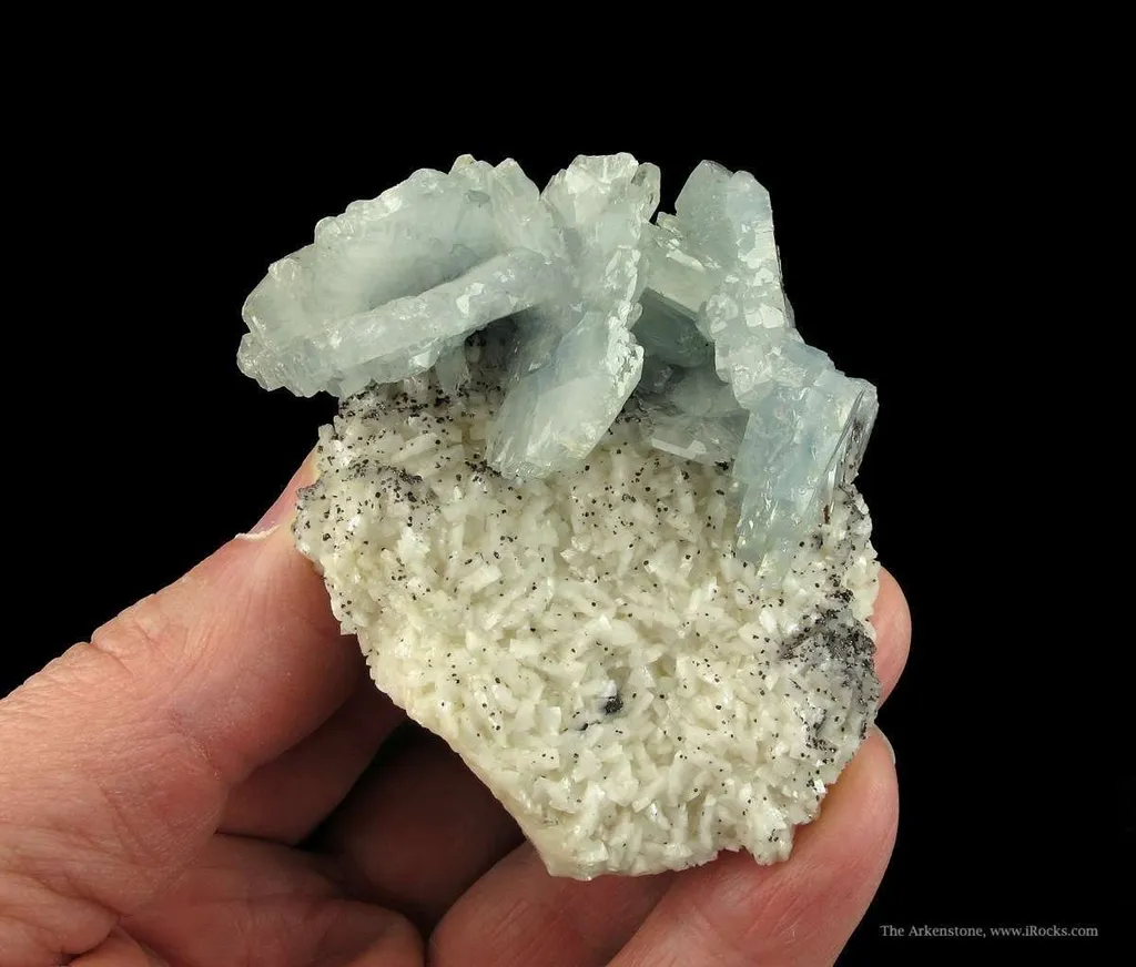 Baryte on Dolomite With Specular Hematite - image 2