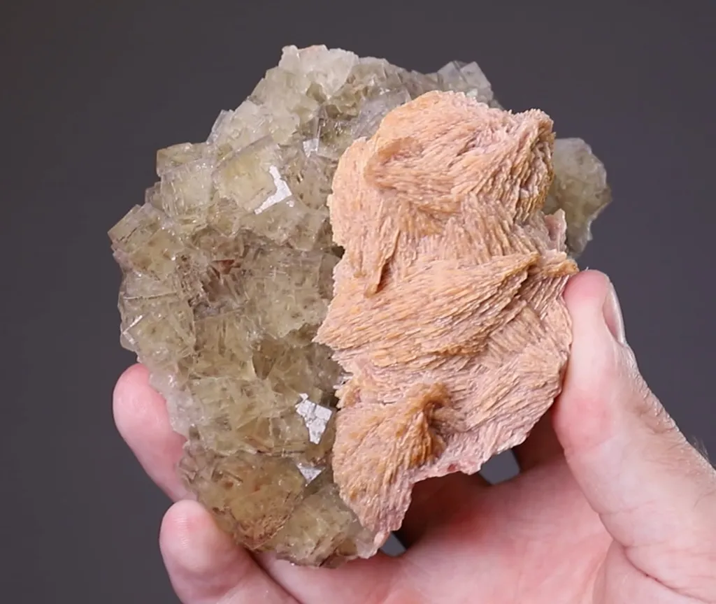 Baryte on Fluorite - image 2