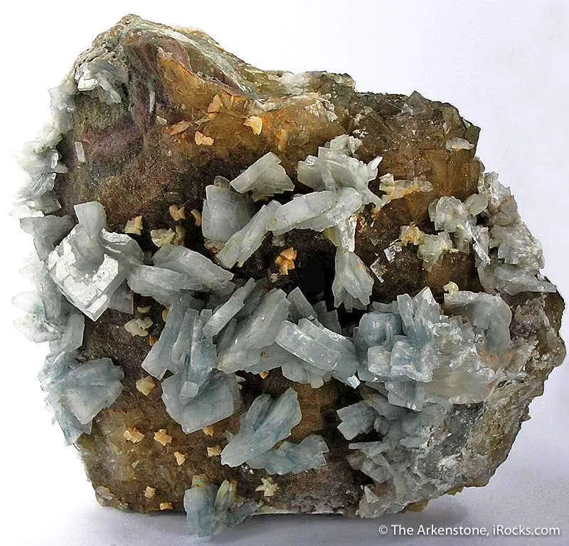 Baryte on Fluorite image