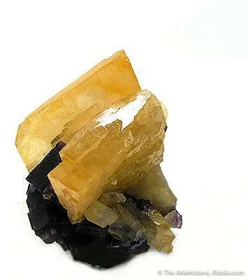 Baryte on Fluorite image