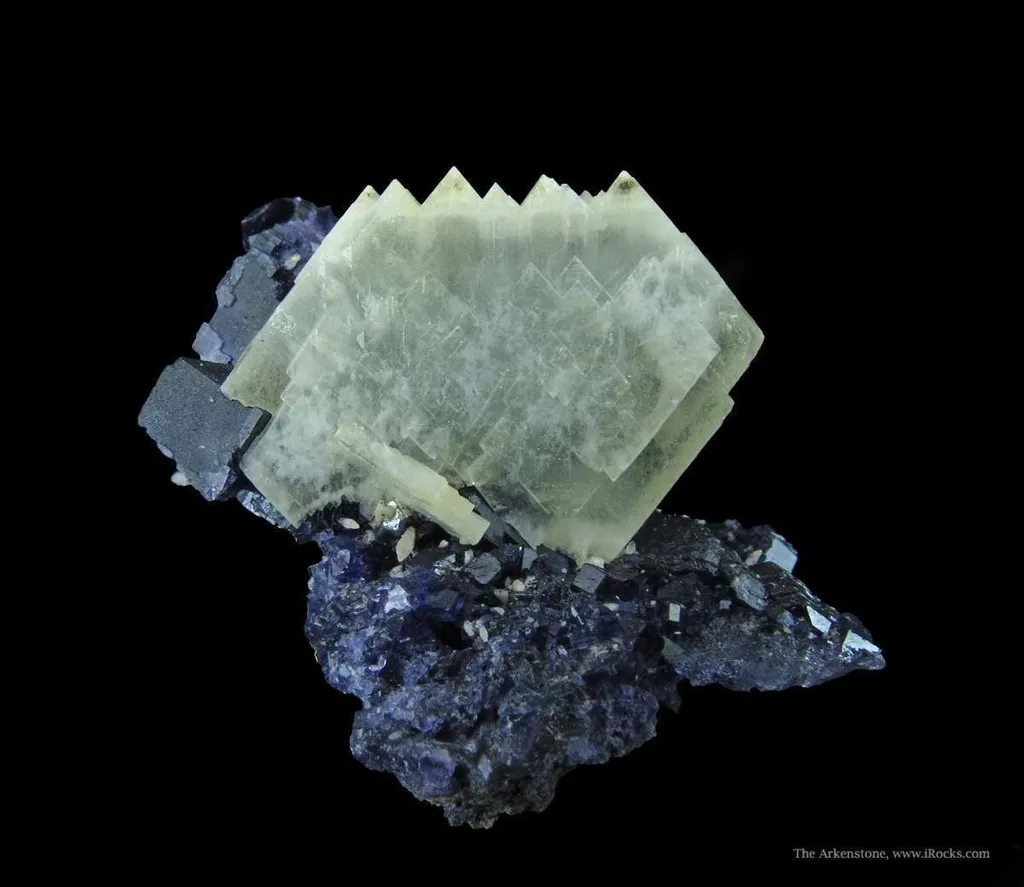 Baryte on Fluorite image