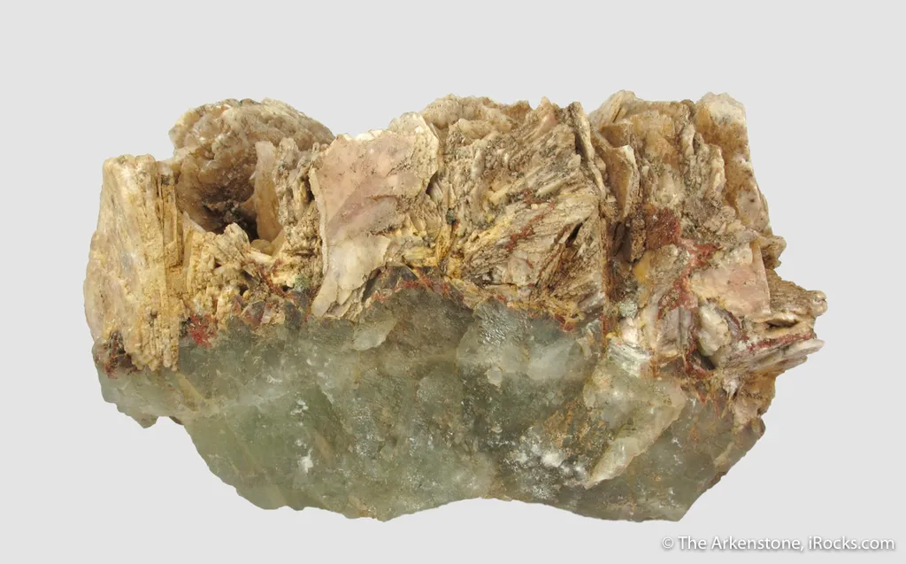 Baryte on Fluorite - illustrated - image 3