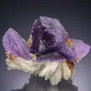 Baryte on Fluorite with Pyrite - image 1