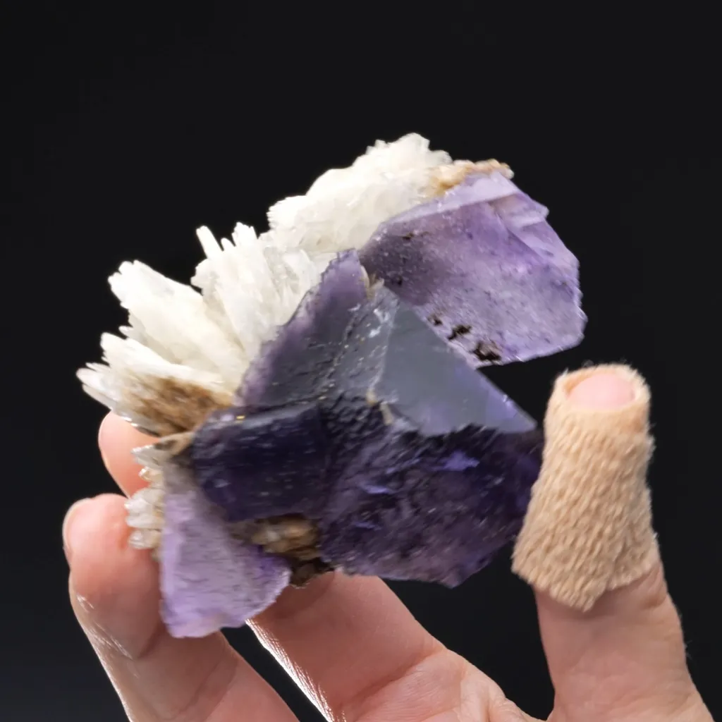 Baryte on Fluorite with Pyrite - image 2