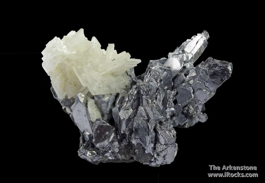 Baryte on Galena (twinned) - image 5