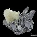 Baryte on Galena (twinned) - image 1