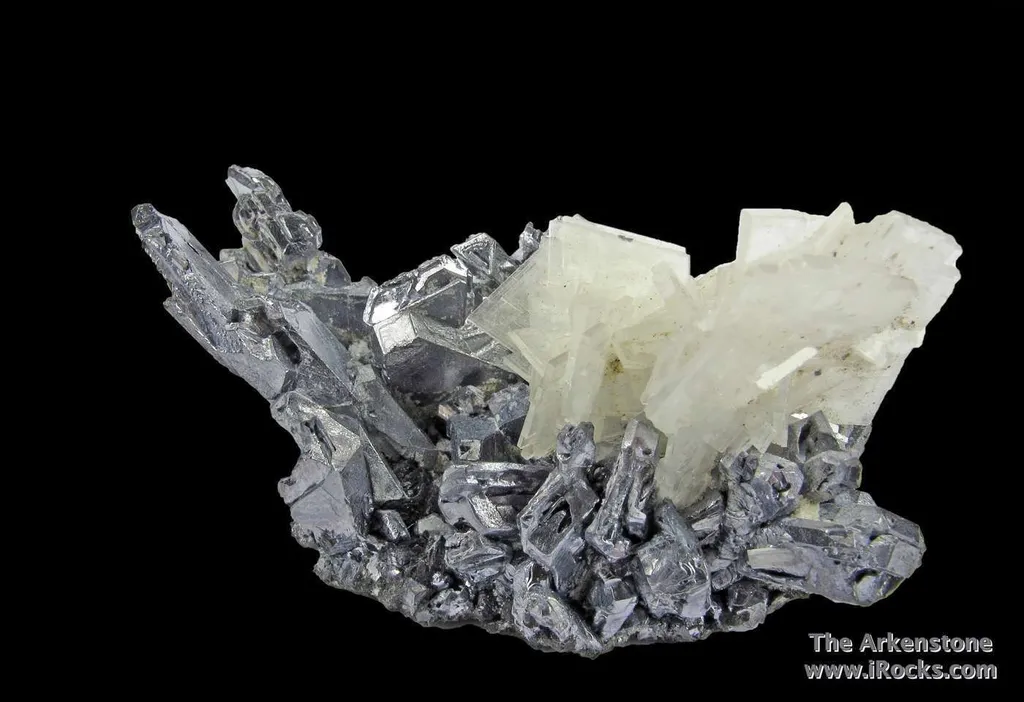 Baryte on Galena (twinned) - image 4