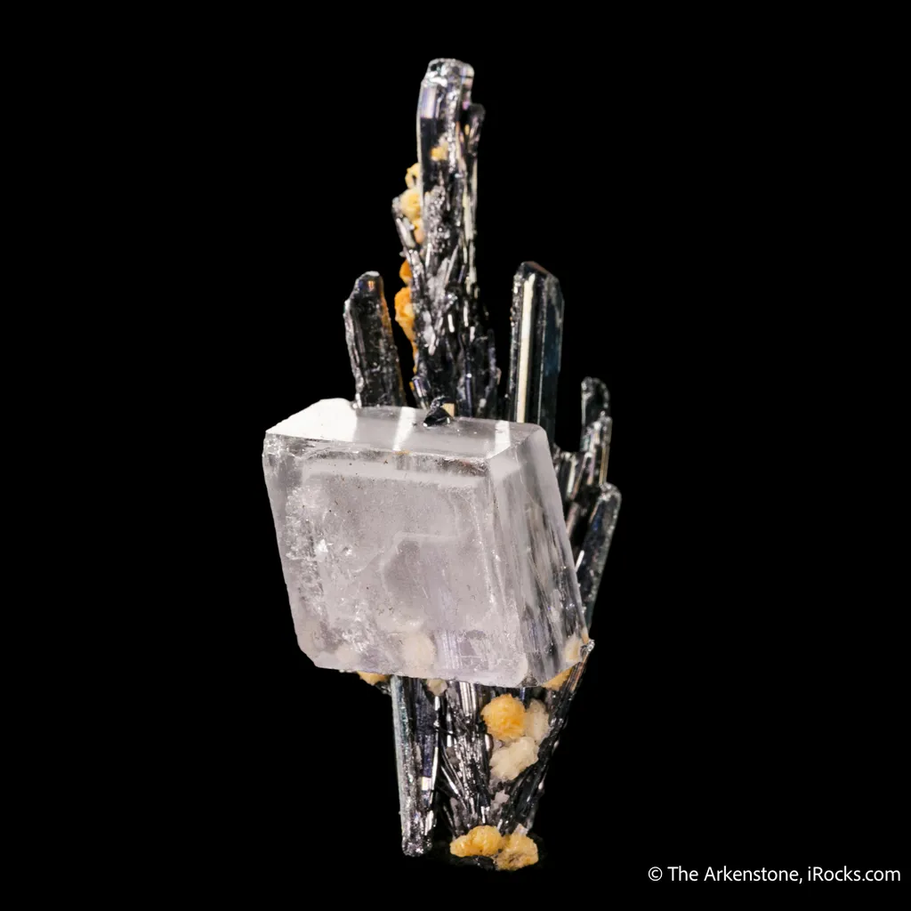 Baryte on Stibnite image