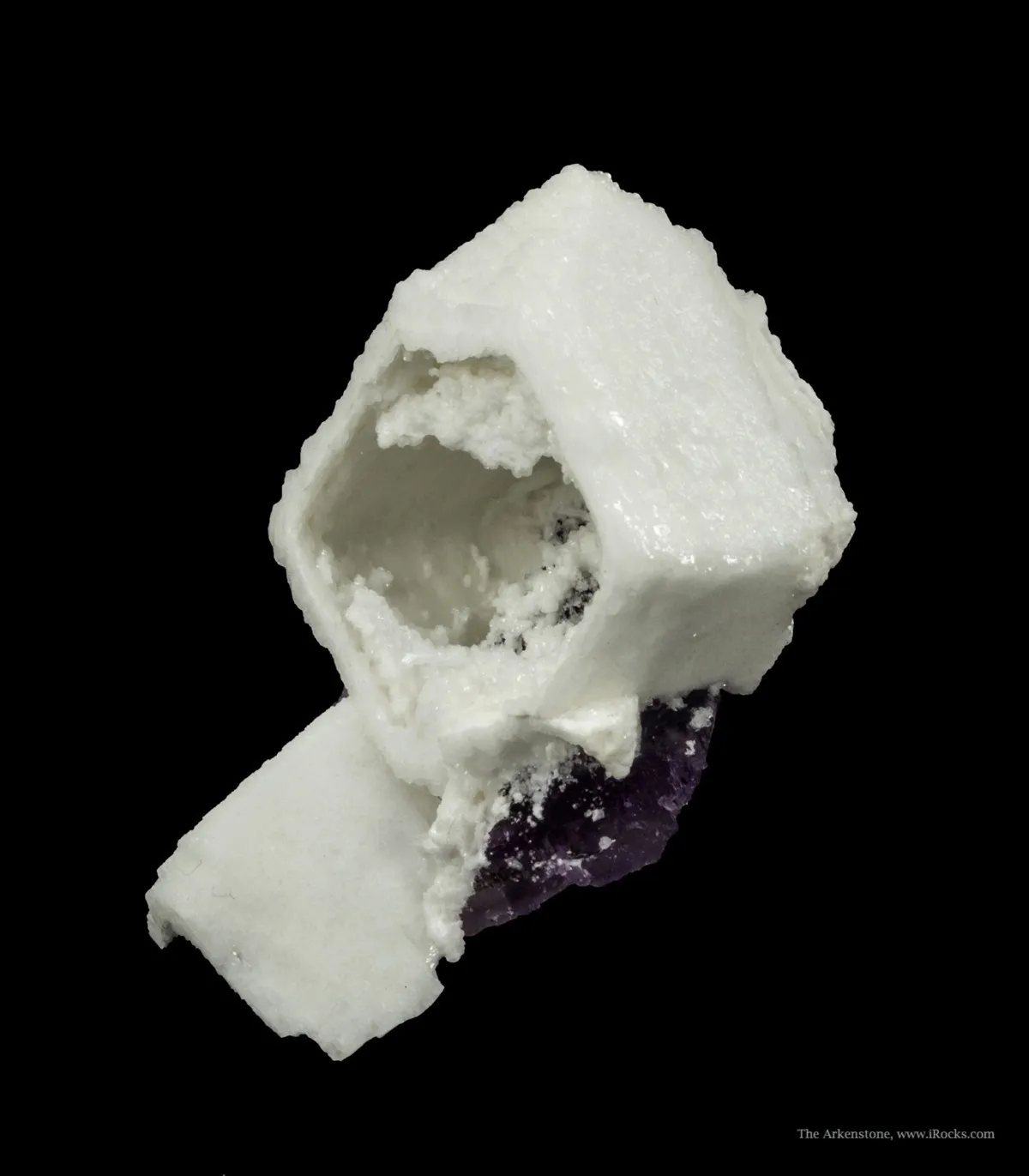 Baryte Ps. After Calcite, on Fluorite - image 2