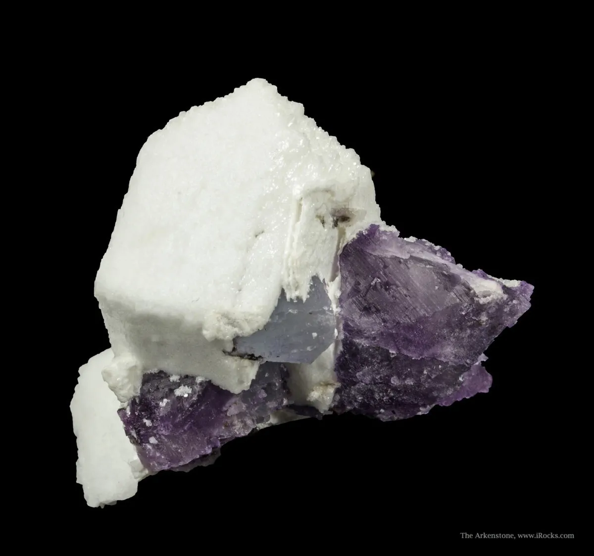 Baryte Ps. After Calcite, on Fluorite - image 4