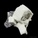 Baryte Ps. After Calcite, on Fluorite - image 3