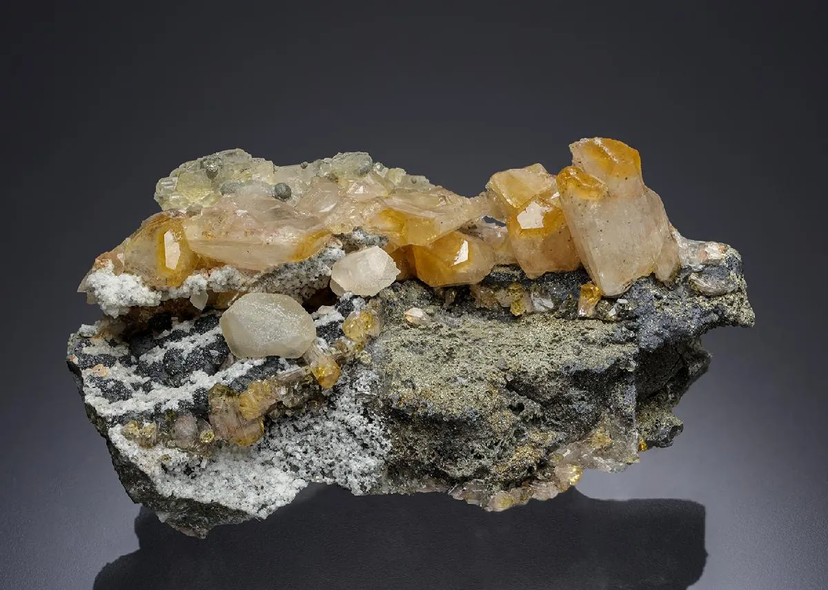 Baryte with Calcite and Pyrite - image 1