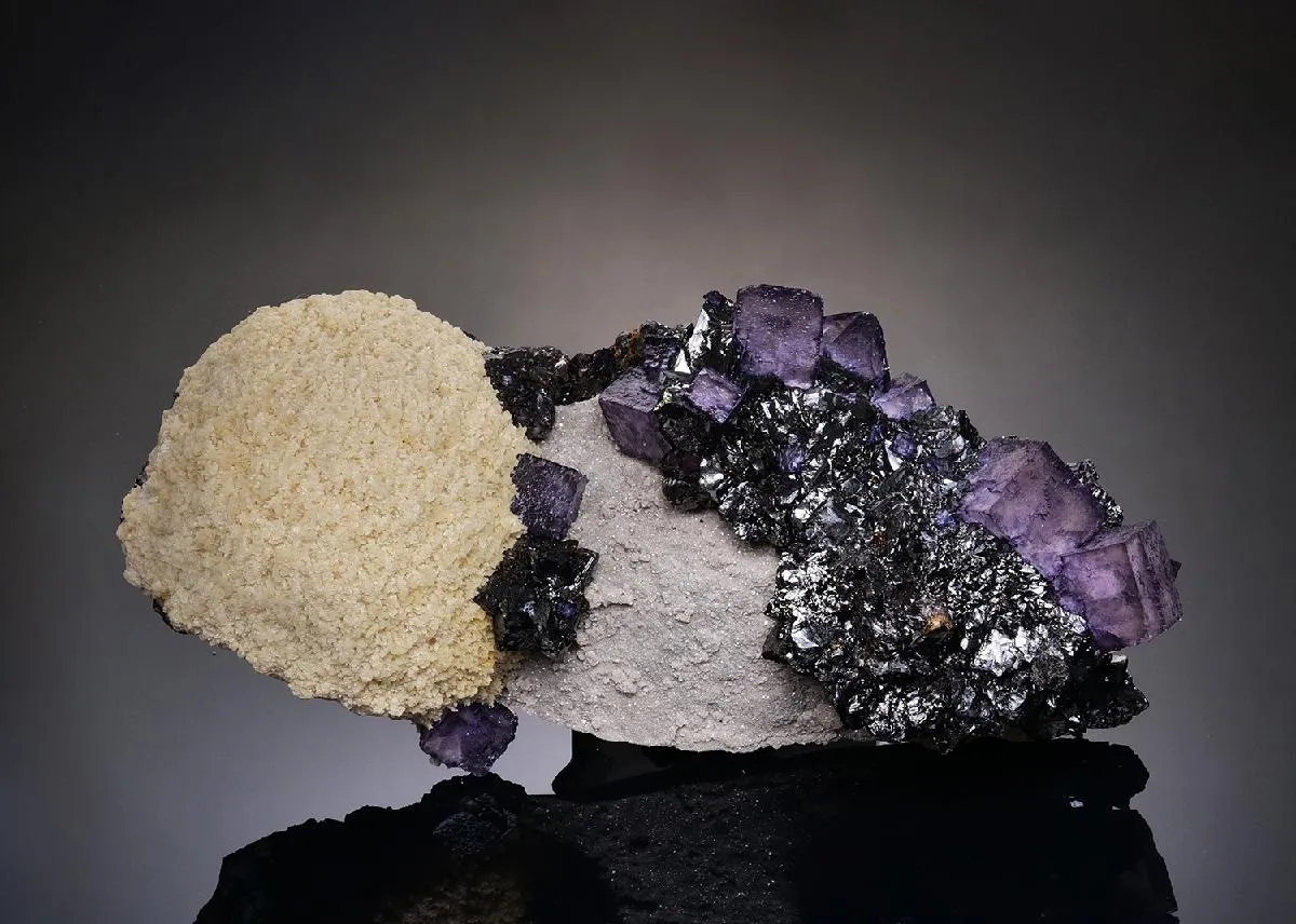 Baryte with Fluorite and Sphalerite - image 1