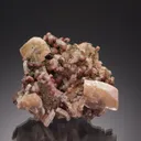 Baryte with Pyrite on Calcite - image 1