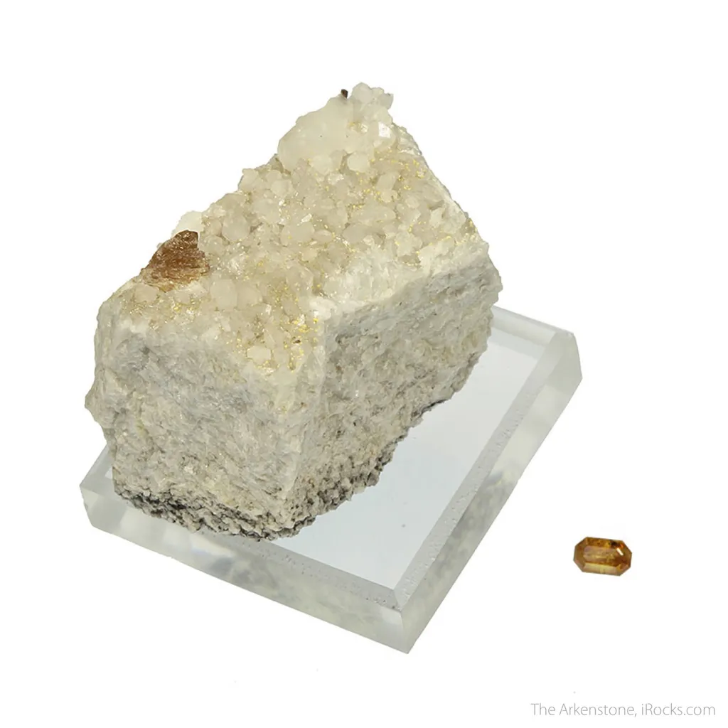 Bastnasite-(Ce) (rough and cut set) image