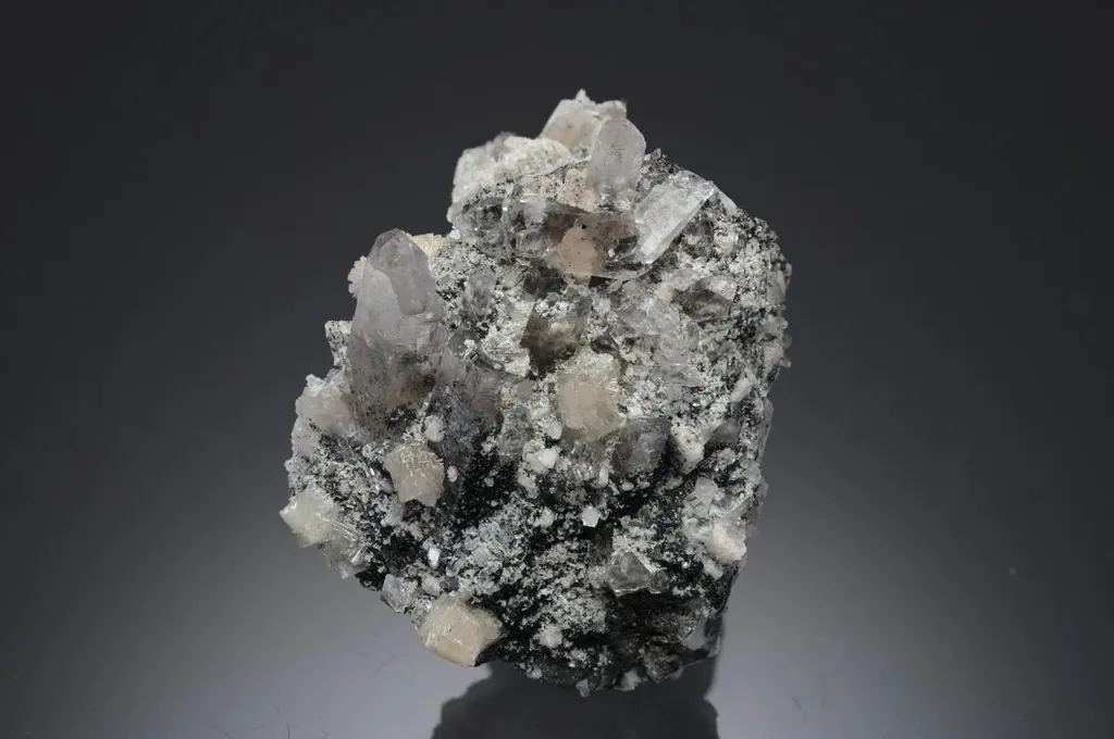 Bavenite with Chlorite Microcline and Quartz image