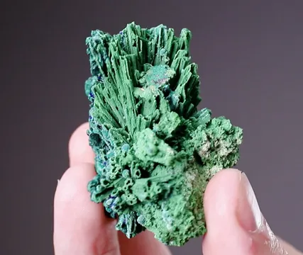 Bayldonite ps. after Mimetite with Azurite