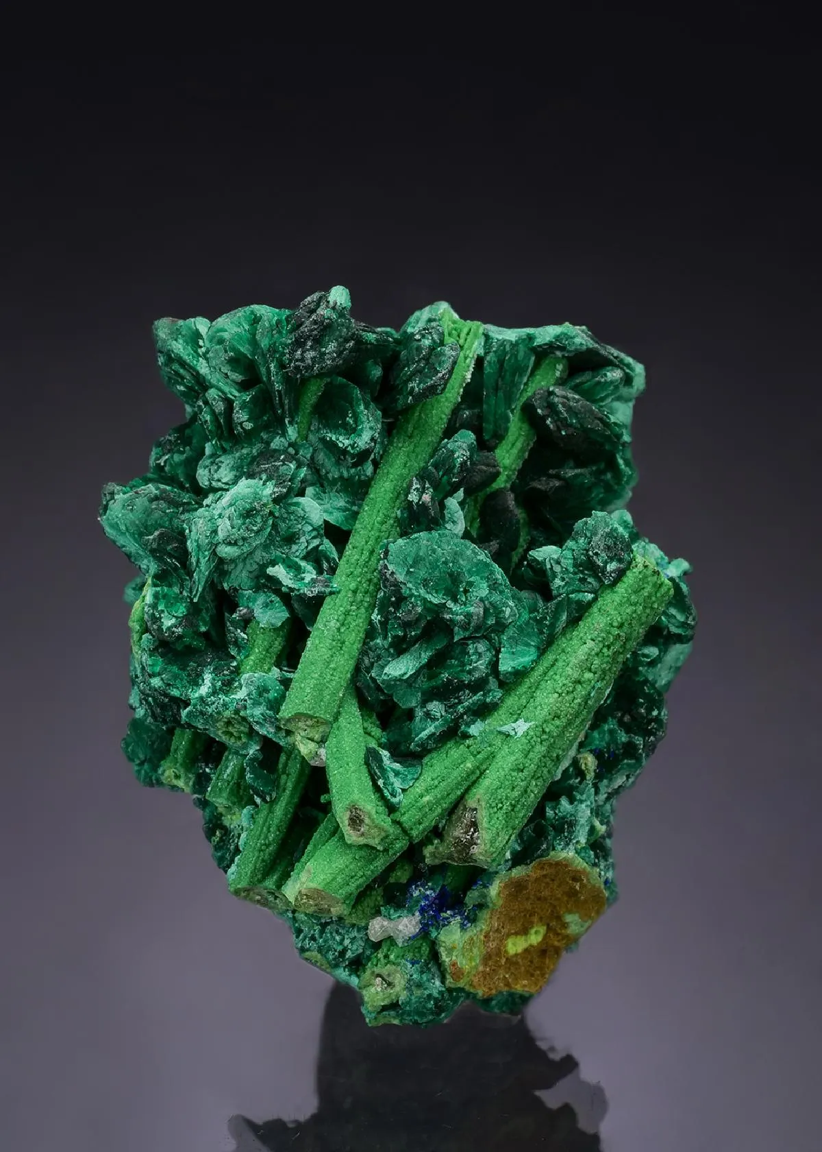Bayldonite ps. after Mimetite with Malachite ps. after Azurite - image 1