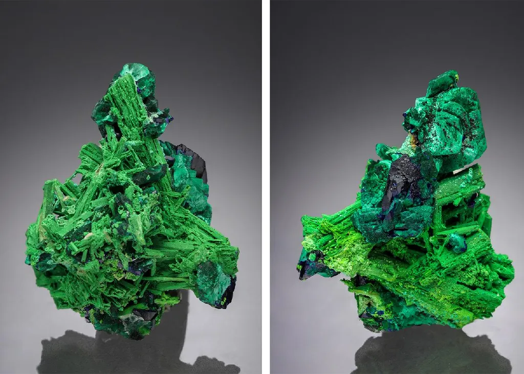 BAYLDONITE Pseudomorph After MIMETITE with AZURITE image