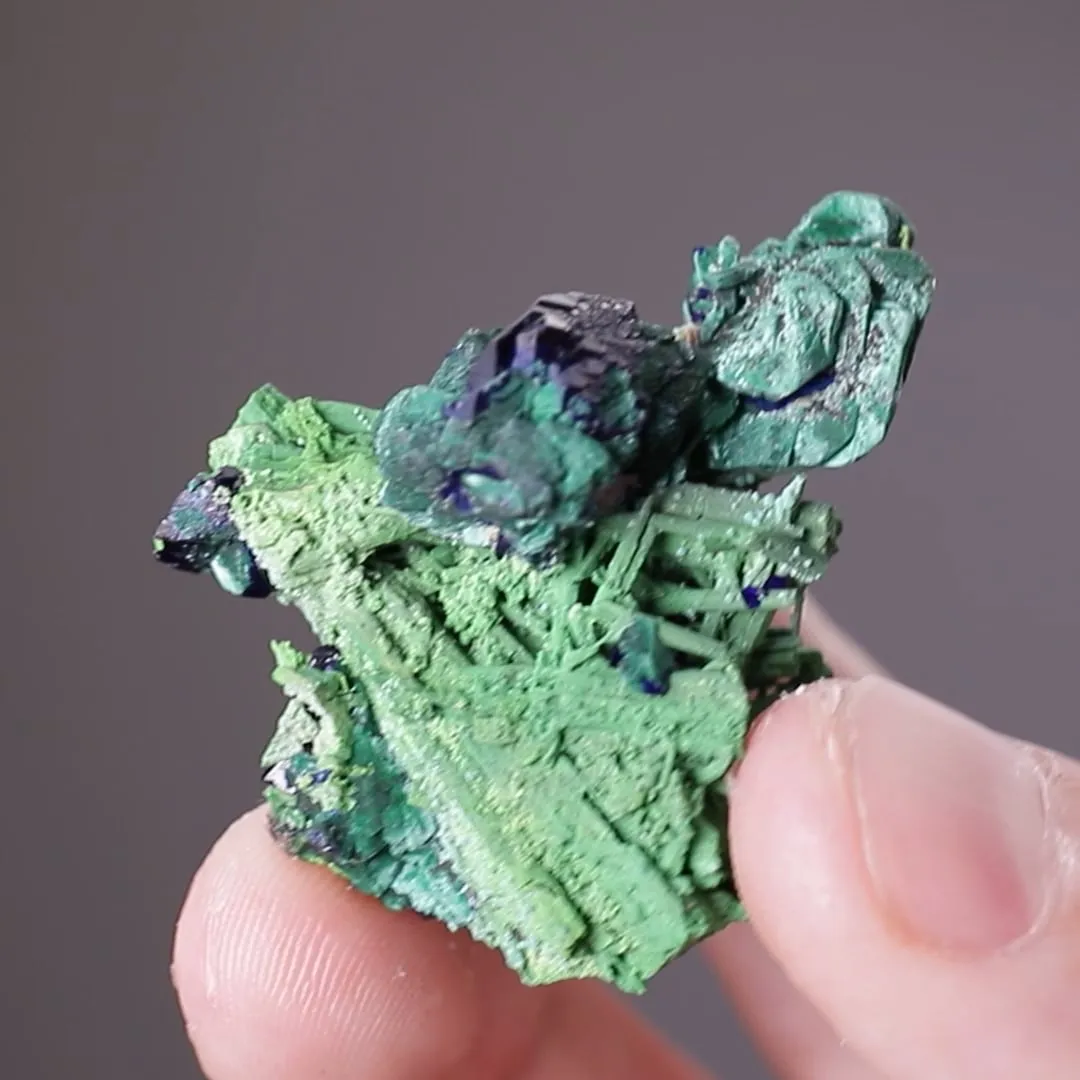 Bayldonite Pseudomorph After Mimetite with Azurite - image 2