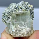 Beautiful Aquamarine Matrix On Muscovite Specimen 20.64 G  Pakistan, Gilgit-Baltistan, Nagar District, Nagar - image 4