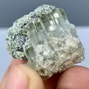 Beautiful Aquamarine Matrix On Muscovite Specimen 20.64 G  Pakistan, Gilgit-Baltistan, Nagar District, Nagar - image 7