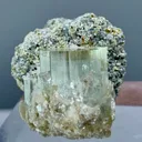 Beautiful Aquamarine Matrix On Muscovite Specimen 20.64 G  Pakistan, Gilgit-Baltistan, Nagar District, Nagar - image 1