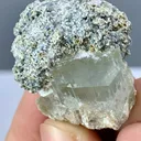 Beautiful Aquamarine Matrix On Muscovite Specimen 20.64 G  Pakistan, Gilgit-Baltistan, Nagar District, Nagar - image 6