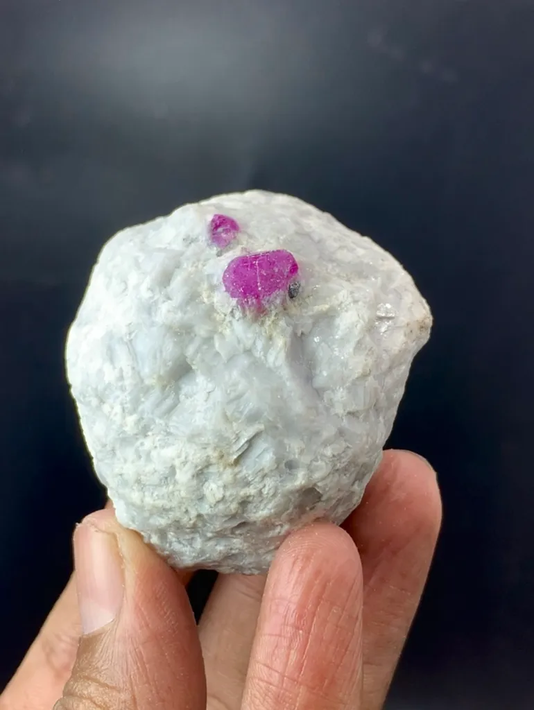 Beautiful Natural Pink Ruby Crystals On Matrix, Ruby Specimen, Raw Ruby, Rare Ruby, Ruby Gemstone, Minerals Specimen From Afghanistan image