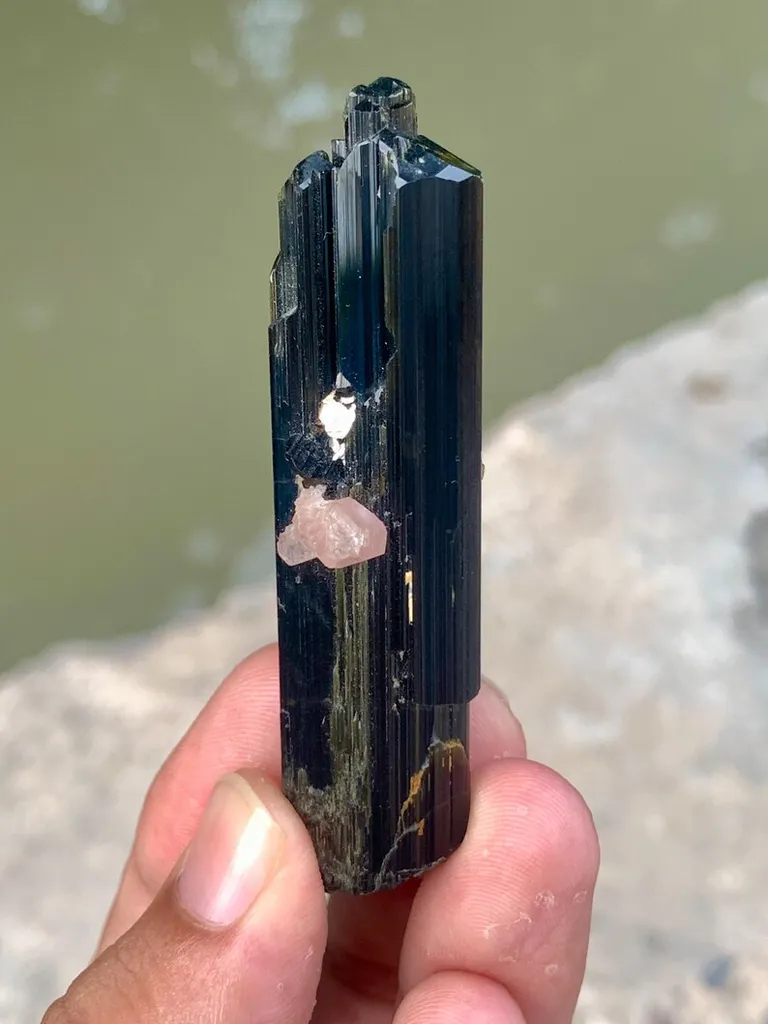 Beautiful Tourmaline Combine Pink Apatite Crystal - image 6