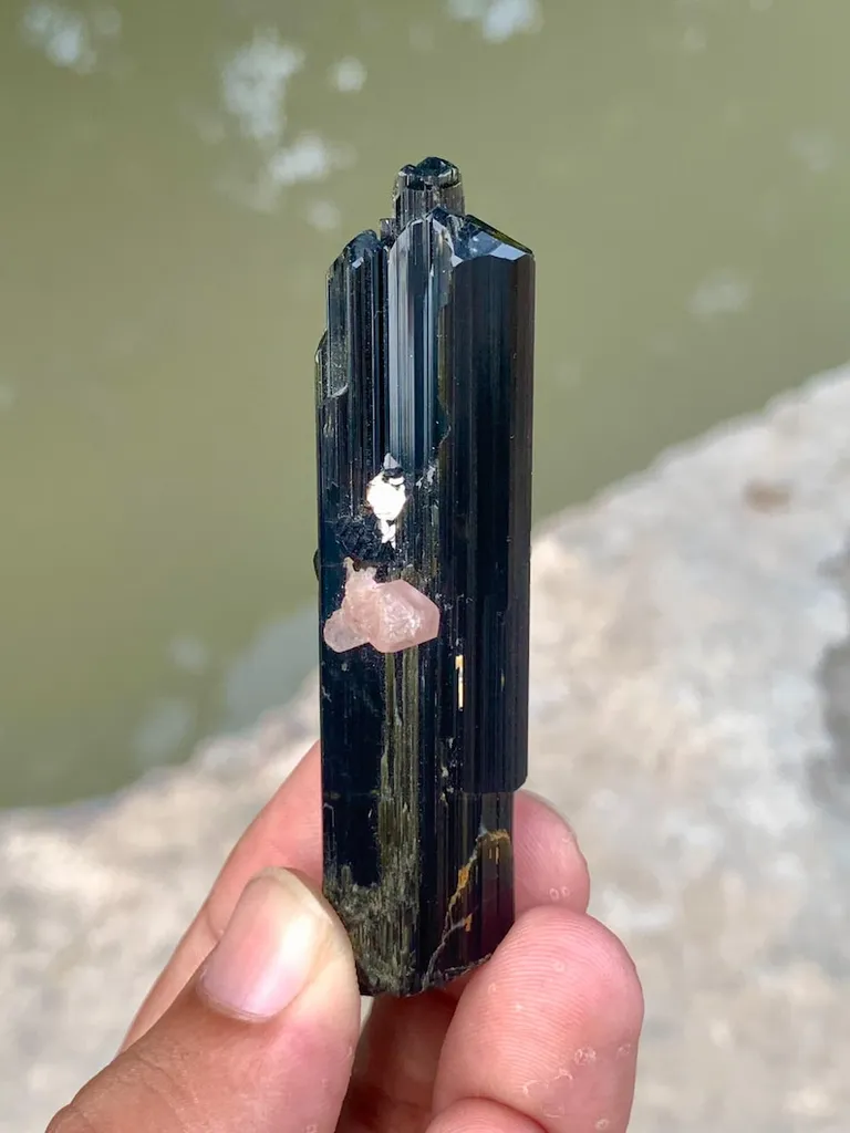 Beautiful Tourmaline Combine Pink Apatite Crystal - image 5