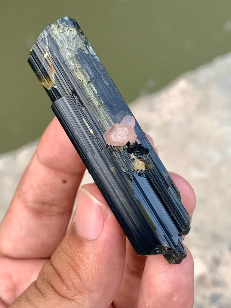 Beautiful Tourmaline Combine Pink Apatite Crystal - image 7
