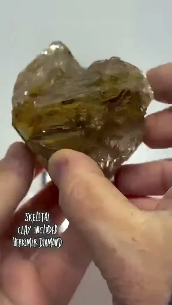 Beauty Large skeletal clay included Herkimer Diamond - image 4