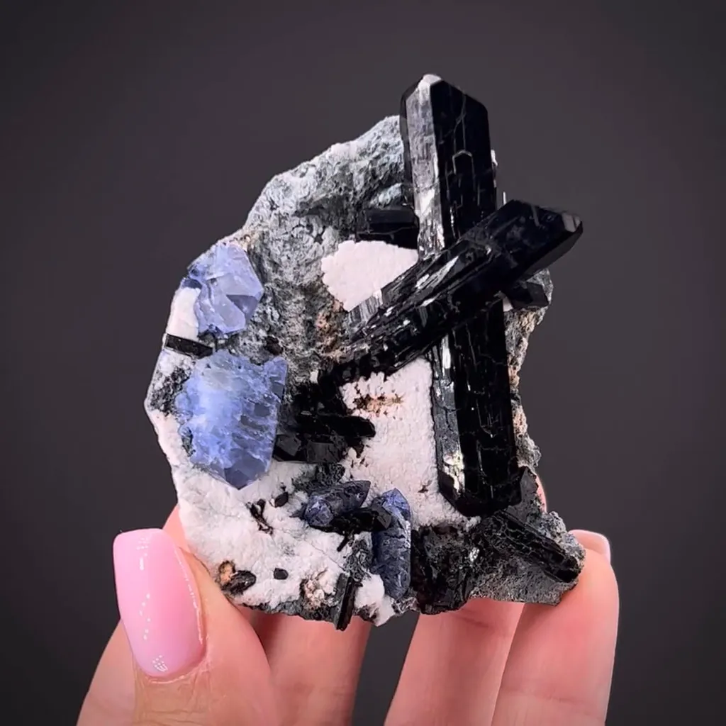 Benitoite and Neptunite image