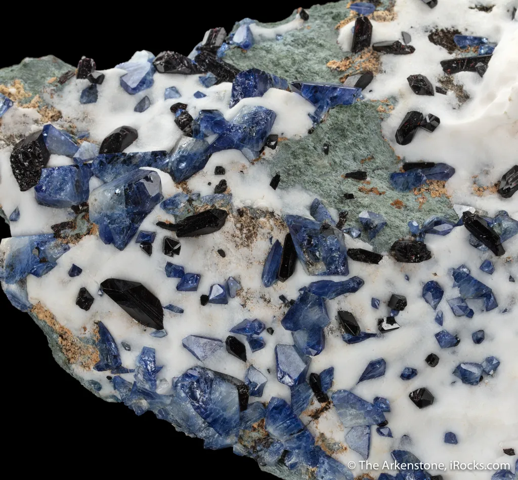 Benitoite and Neptunite with Natrolite - image 2