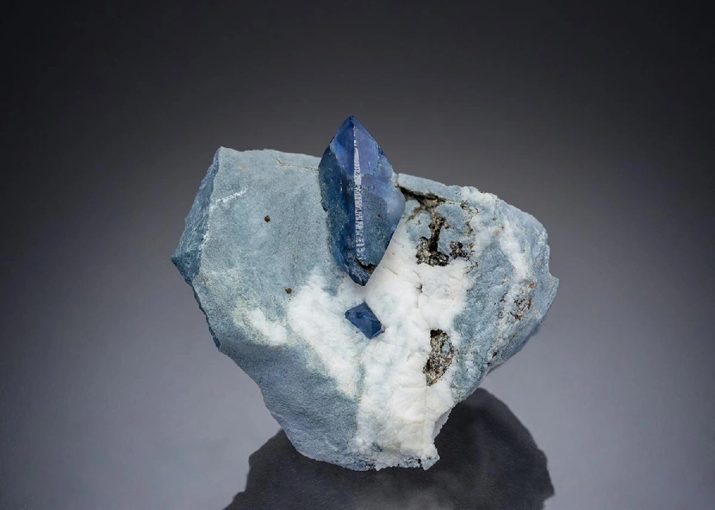 Benitoite from Benitoite Gem Mine, San Benito County, California, USA - image 1
