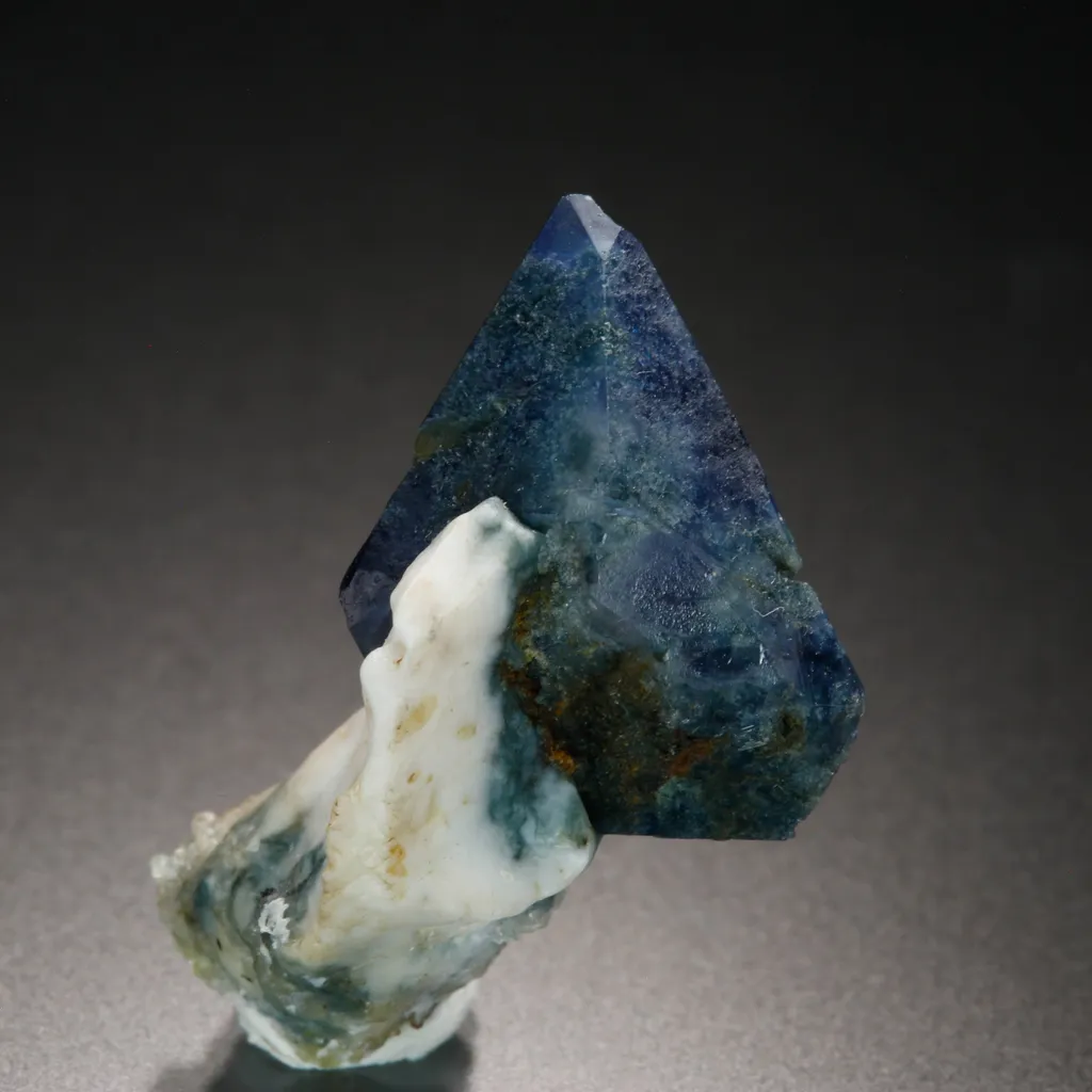 Benitoite, Natrolite, California State Gem Mine, Santa Rita Peak, San Benito County, California, USA image